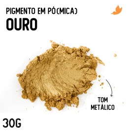 Pigmento Em Pó ( Mica ) Ouro 30 G